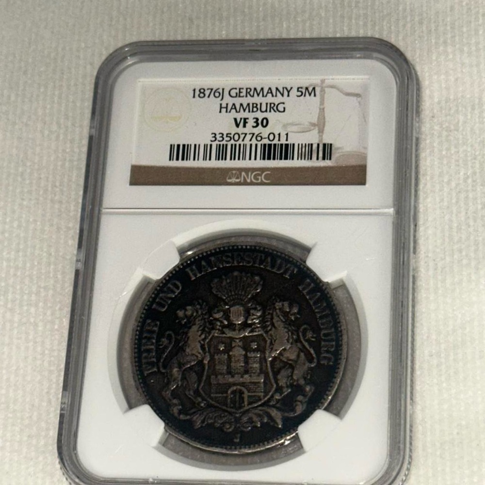 1876J Germany 5 Mark Coin